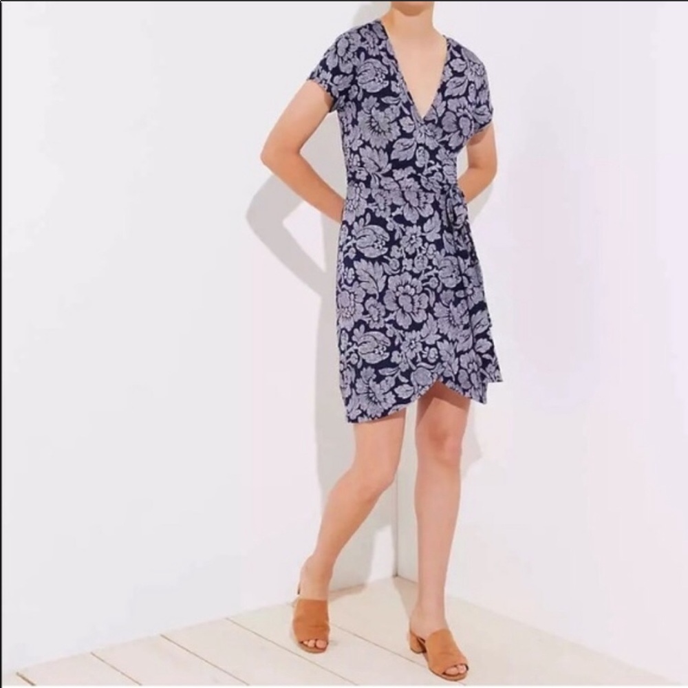 Loft Floral Wrap Dress